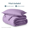 thumbnail image 3 of Bare Home Luxury Duvet Cover and Sham Set - Premium 1800 Collection - Ultra-Soft - Twin/Twin-XL, Lavender, 2-Pieces, 3 of 10