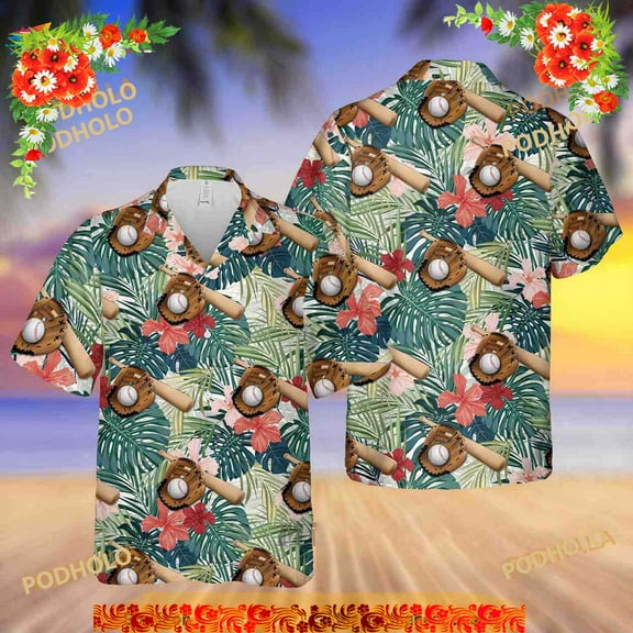 Funny Baseball 3D Hawaiian Shirt, Summer Vacation Gift For Baseball Lovers
