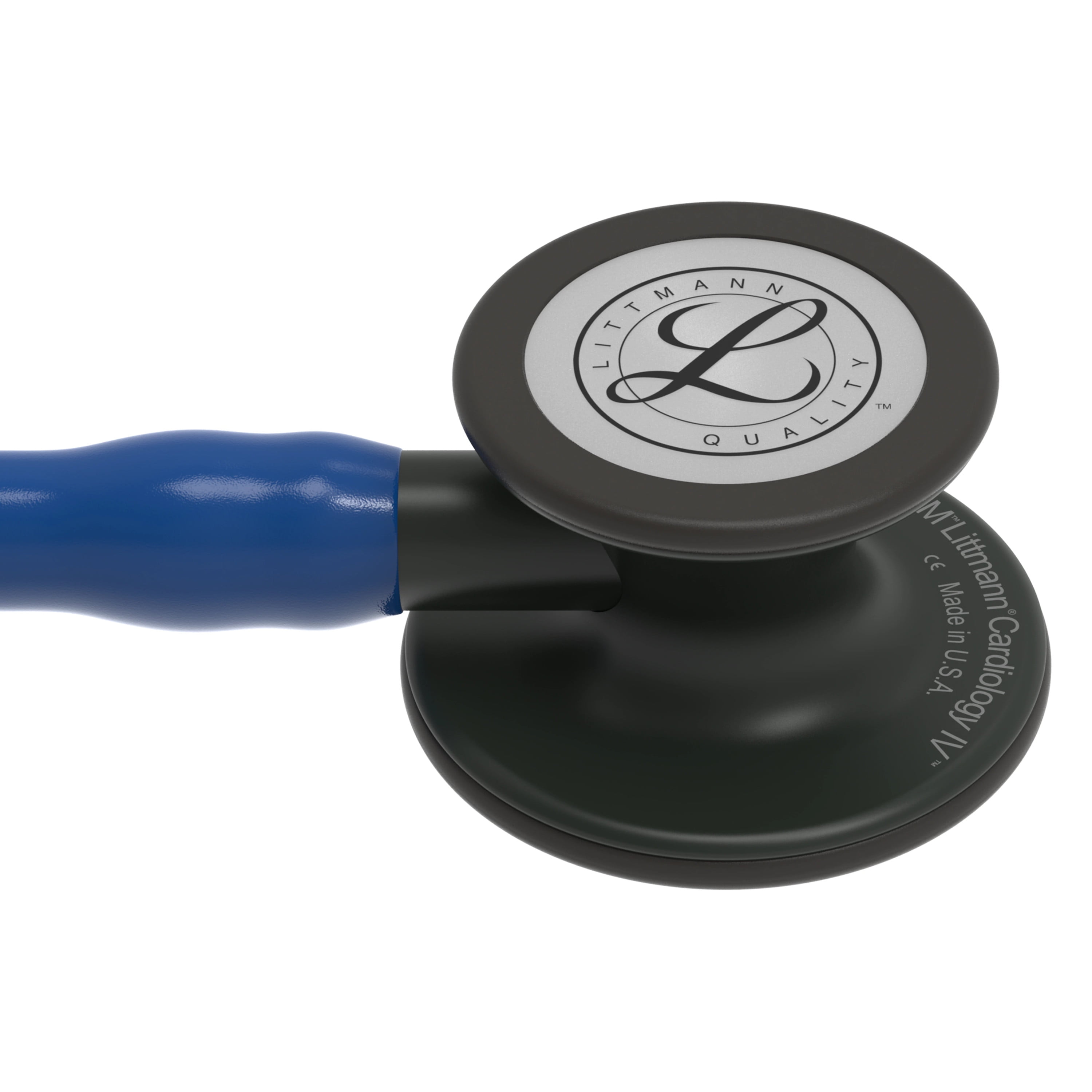3M Littmann Cardiology IV Diagnostic Stethoscope, Stainless Steel Black-Finish Chestpiece, 27" Navy Blue Tube, Black Stem