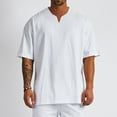 thumbnail image 2 of Men's Loose Trend Fitness Sports V Neck Half Sleeve T-Shirt, 2 of 6