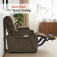 thumbnail image 2 of MCombo Zero Wall Hugger Power Recliner Loveseat with Console for Living Room, RVs, Small Spaces, Fabric, Coffee, 2 of 8