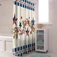 thumbnail image 4 of Fourth of July Stars Shower Curtain, Buffalo Plaid Blue Shower Curtain Set with Hooks, Spring Summer Waterproof Fabric Shower Curtains for Bathroom Decor, 36x72 Inch Bath Curtain, 4 of 6