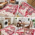 thumbnail image 5 of Area Rugs 2.7'x5', Valentine's Day Carpet for Living Room Bedroom Dining Room, Pink Gnomes Love Roses Romantic Beige Throw Kitchen Rugs Non Slip Washable Rectangle Indoor Outdoor Rugs, 5 of 8