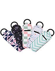 5pcs holder bluecell geometry chapstick balm lipstick lip sleeve plastic ring pattern travel accessories