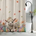 thumbnail image 2 of Spring Easter Sheep Small Stall Shower Curtain, Waterproof Shower Curtains for Bathroom, Colorful Eggs Floral Botanical Rustic Washable Fabric Bath Curtain for Bathtub with Hooks 36x72 Inches, 2 of 9