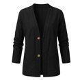 thumbnail image 6 of GILIGEGE Womens Oversized Cotton Linen Blazer,Button Up Crew Neck Lightweight Cardigan,Open Front Cardigan Shirt,Solid Color Loose Tops,Casual Long Sleeve Jackets,fall fashion must haves Black L, 6 of 6