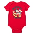 thumbnail image 3 of Disney Mickey Mouse Donald Duck Pluto Newborn Baby Boys Bodysuit Pants and Hat 3 Piece Outfit Set Newborn to Infant, 3 of 5