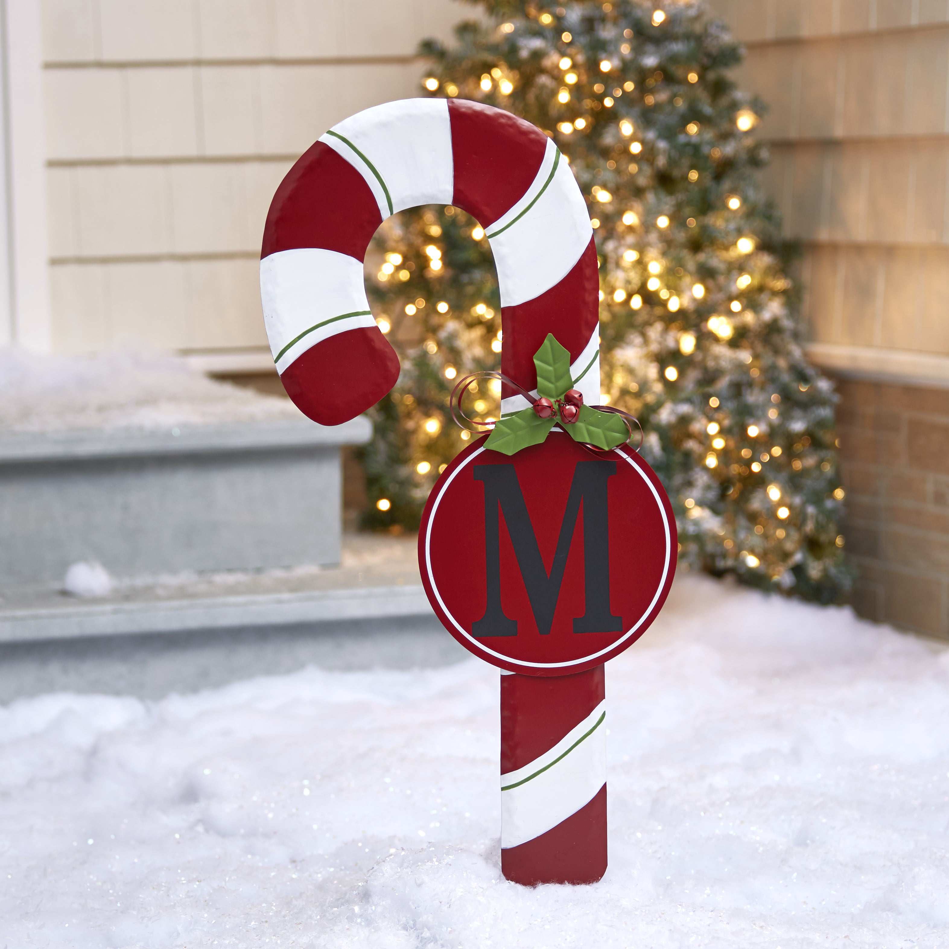 4 Ft Tall Solar Powered Lighted Christmas Candy Cane Yard Wind Spinner 