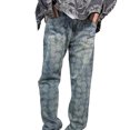 thumbnail image 5 of Mens Solid Classic Denim Jeans with Comfort Stretch Fit Casual Full Length Trousers Blue S, 5 of 5