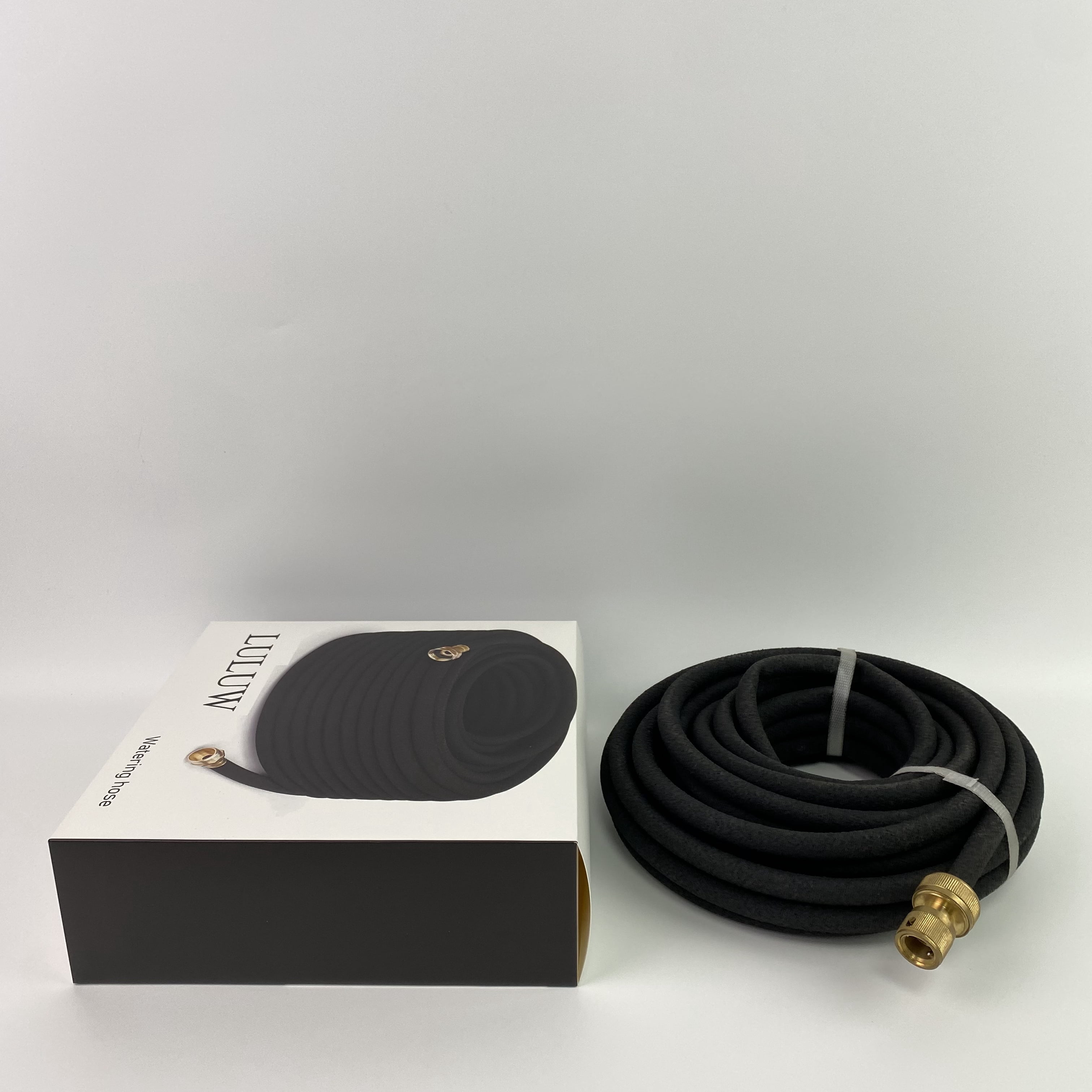 LULUW Watering hose,Garden Hose 50ft, Non-Expanding, Lightweight, Leak-Proof Metal interface, No-Knots, Portable, Wear-Resistant, Sturdy, Flexible, 3/4GHT, Water Hose for Yard, Garden