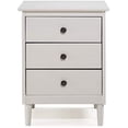 thumbnail image 1 of Walker Edison Modern 3 Drawer Nightstand - White, 1 of 13