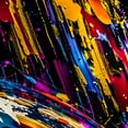 thumbnail image 2 of Colorful Convergence - Abstract Expressionism Canvas Wall Art, 2 of 2