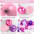 thumbnail image 3 of Kit de arco de guirnalda de globos morados, kit de guirnaldas de globos rosas y morados, kit de arco de globos morados de 81 piezas con globos de ágata y globo de lámina de estrella para Bir, 3 of 5