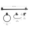 thumbnail image 3 of Positano 4-Piece Matte Brass Bathroom Hardware Accessory Kit, 3 of 7