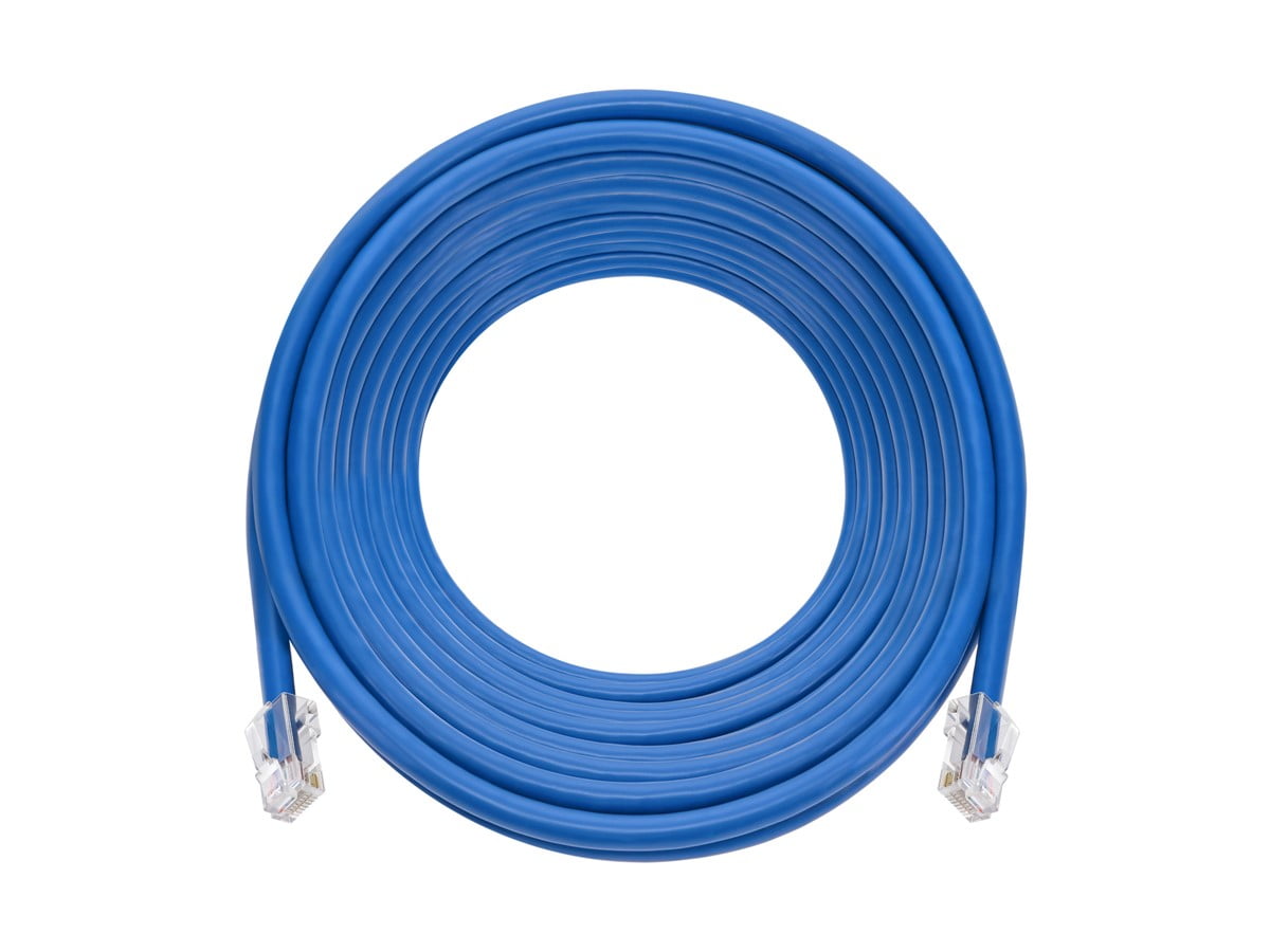 Monoprice Cat6A Patch Cable - 75 Feet - Blue | 26AWG, 10G, Bare Copper conductor, Gold Plated Copper Connector, RJ45, Non-booted Ethernet Cable