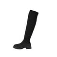 thumbnail image 2 of Wowcloth Winter Fashion Casual Mesh Stretch Over-the-Knee Boots for Women – Comfortable Round Toe with Chunky Low Heel, Solid Color Design for Winter Outfits, 2 of 9