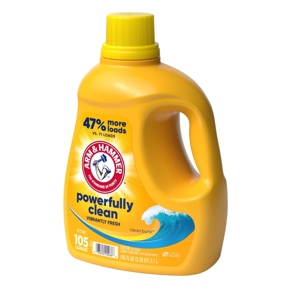 Arm & Hammer Clean Burst Liquid Laundry Detergent - Fresh Scent - 105 Loads, 105 fl oz