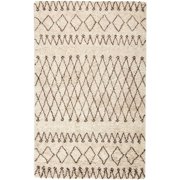 Safavieh Casablanca Shag Collection CSB851A Southwestern Ivory and Natural Premium Wool & Cotton Area Rug (5' x 8')