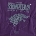 thumbnail image 2 of Game of Thrones House Stark Sigil Unisex Adult T-Shirt, Purple, 4X-Large, 2 of 6
