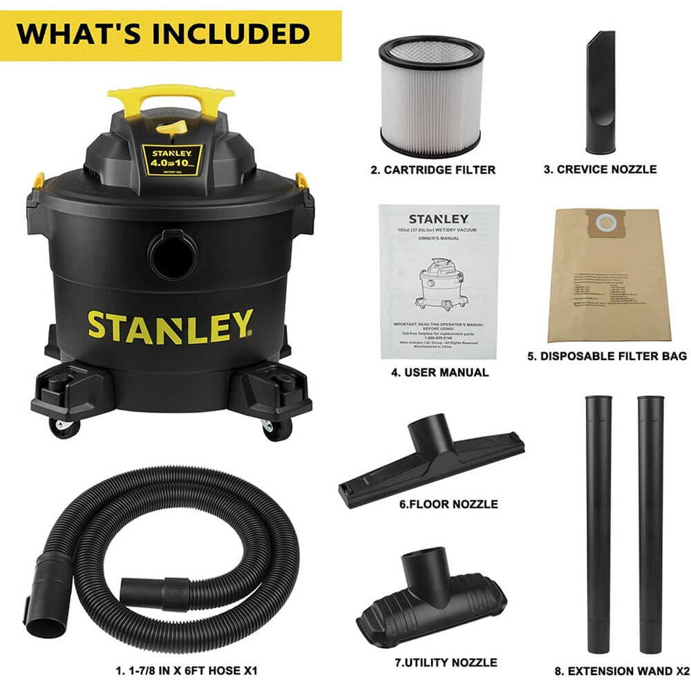 Stanley SL18191P Heavy Duty Portable 10 Gallon Wet Dry Shop Vacuum Cleaner,  1 Piece - Kroger