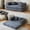 Gray, variant on S-HOME Multi-Functional 59 Inch Convertible Sleeper Sofa Bed With Cylindrical Pillow Corduroy Folding Mattress  Fixed Frame For Living Room, Black