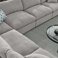 thumbnail image 5 of Modway Commix 6-Piece Upholstered Fabric & Wood Sectional Sofa in Light Gray, 5 of 5