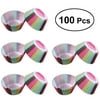 OUNONA 100 Pcs Cupcake Wrappers Liners Muffin Cases Cake Cup Party Favors (Rainbow Color)