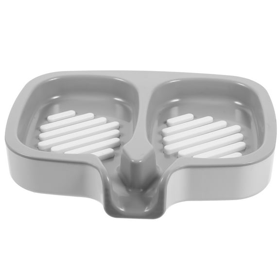 WORGEOUS  Double Layer Soap Bar Dishes Drying Stand for Shower