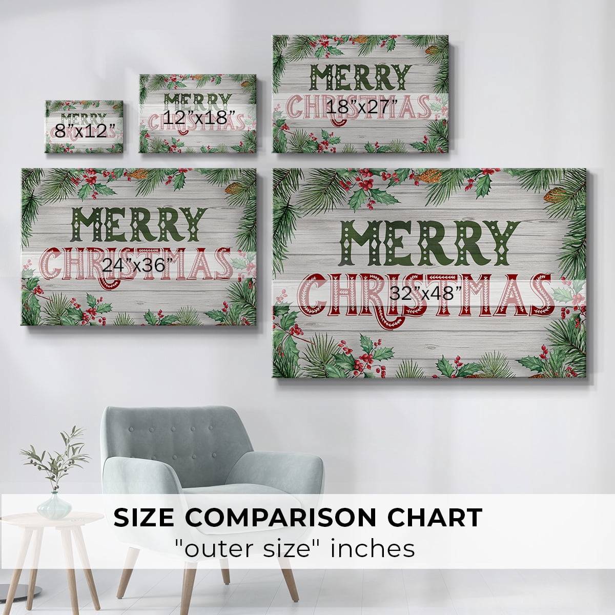 Christmas Greenery- Gallery Wrapped Canvas