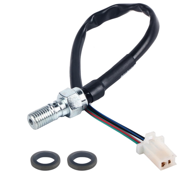 Motorcycle Brake Switch,M10x1.25 Universal Motorcycle Oil Hydraulic Brake Switch Rear Brake Light Switch Ultra Responsive