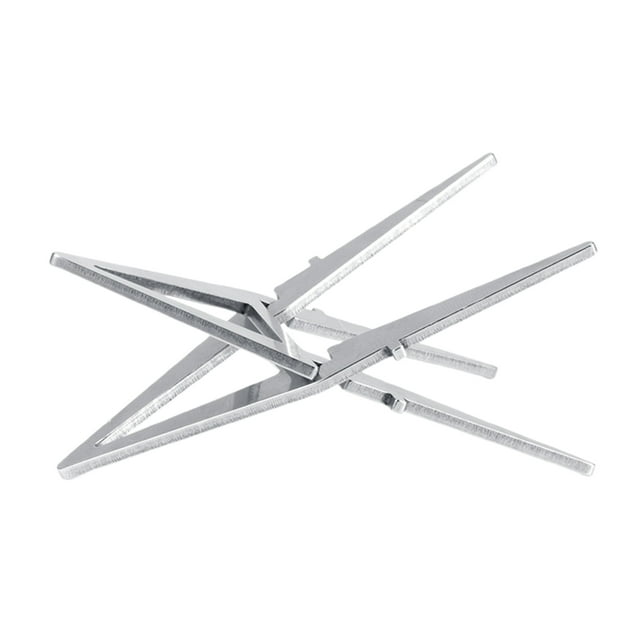 Visland Support Intérieur de Réchaud d'Extérieur Portable Détachable Robuste en Acier Inoxydable Bouilloire d'Eau de Camping Support à Quatre Coins Support