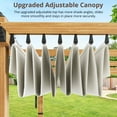 thumbnail image 5 of Garvee 10x13 Ft Outdoor Pergola with Retractable Canopy – Upgraded Aluminum Faux Wood Grain Metal Patio Pergola for Modern Backyard Deck, Porch, Grape Trellis In White, 5 of 7