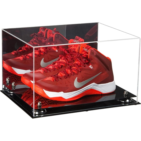 Versaile Display Case - Large Recangle Box Wih Mirror And Silver Risers 15" X 12" X 9" (A082-SR)