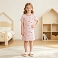 thumbnail image 5 of ATOGUTA Girl Short Sleeve Dress Short Sleeve Crewneck A-Line Fall Casual T-Shirt Dresses, Size 3T-13, 5 of 7