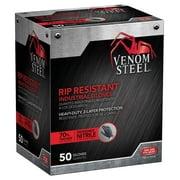 Venom Steel Premium Industrial Black Nitrile Gloves, One Size Fits Most, 50 ct