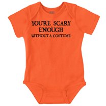 Scary Without A Costume Halloween Romper Boys or Girls Infant Baby Brisco Brands 12M