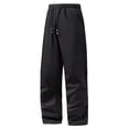 thumbnail image 3 of Men’s Lined Sweatpants Thermal Thicken Fleece Wide Leg Track Pants Windproof Warm, 3 of 9