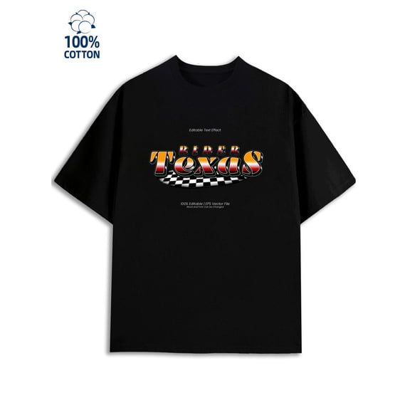 Texas Rider Tee for men 180G 100% Cotton black Classic Unisex Shirt Printed tshirts Original Unisex Shirt Short Sleeve tshirts Retro Unisex Shirt Printed tshirts Vintage Unisex Shirt Crewneck tshirts