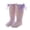 Purple, variant on XIMIN Baby Girls Bow Knee High Socks Toddler Leggings Ruffle Stockings Long Cotton Tube Socks Dress Socks Baby Girls Knee High Socks Tube Bow Long Stockings