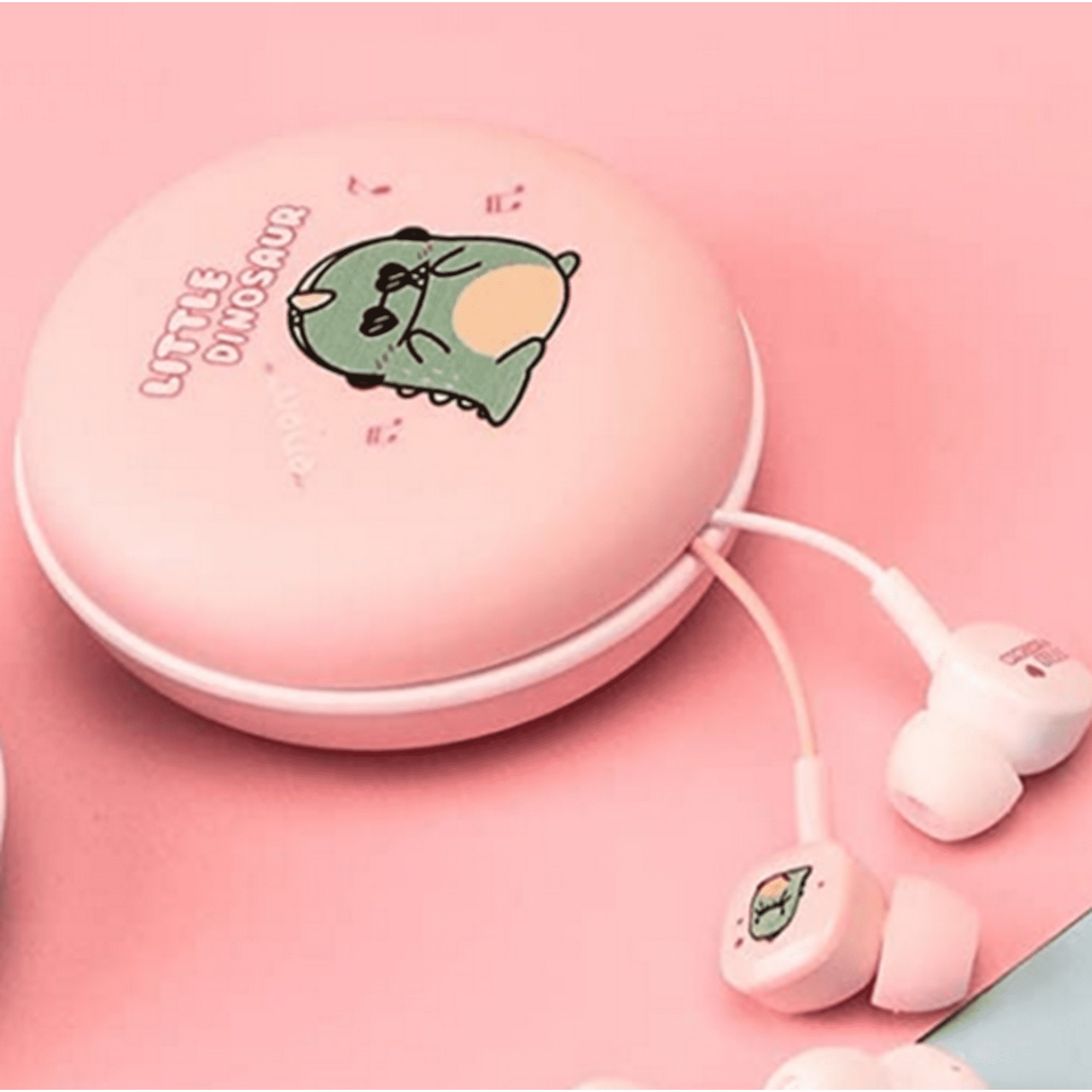 Cute Earbuds for Kids Kid Size Cute Earbud with Microphone for Girls Boys Soft Dinosaur in Ear Headphones Wired Gift for School with Lovely Earphones Storage Case Walmart