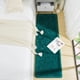 thumbnail image 5 of Alfombra Benron Soft para dormitorio, lavable, 60 x 180 cm, color verde azulado, 5 of 8