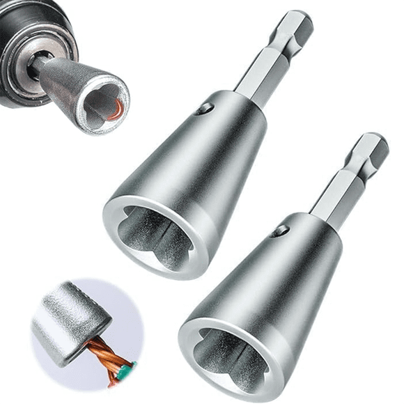 4Pcs Wire Twister Tool for Drill,6mm Wire Twisting Tool and 2-5 Way Wire Stripper Tool for Drill, Twister