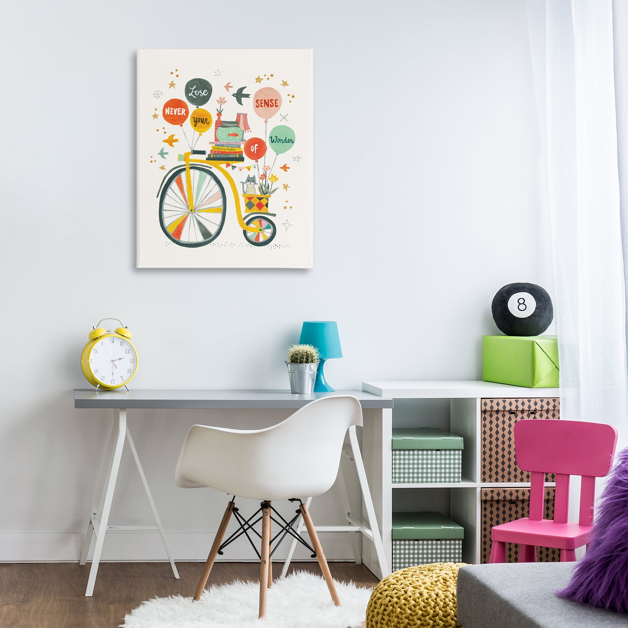 Stupell Industries Sense Of Wonder Bicycle Transportation Painting Wrapped Canvas Art Print Wall Art, 30 x 40