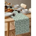 thumbnail image 6 of Green Leaves Table Runner Cotton Linen 90 Inch Holiday Dresser Scarves, Pastoral Natural Leaf Plants Farmhouse Tablerunner for Kitchen Coffee Dining Bedroom Living Room Dinner Scarf Décor 13''x90'', 6 of 9