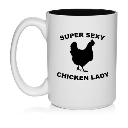 

Super Sexy Chicken Lady Funny Ceramic Coffee Mug Tea Cup Gift (15oz White)