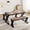 Rustic Brown, variant on 3-Piece Rectangular Kitchen Table Set with 2 Benches for 4,Dining Room Table Set with Sturdy Metal Frame, Saving Space for Kitchen