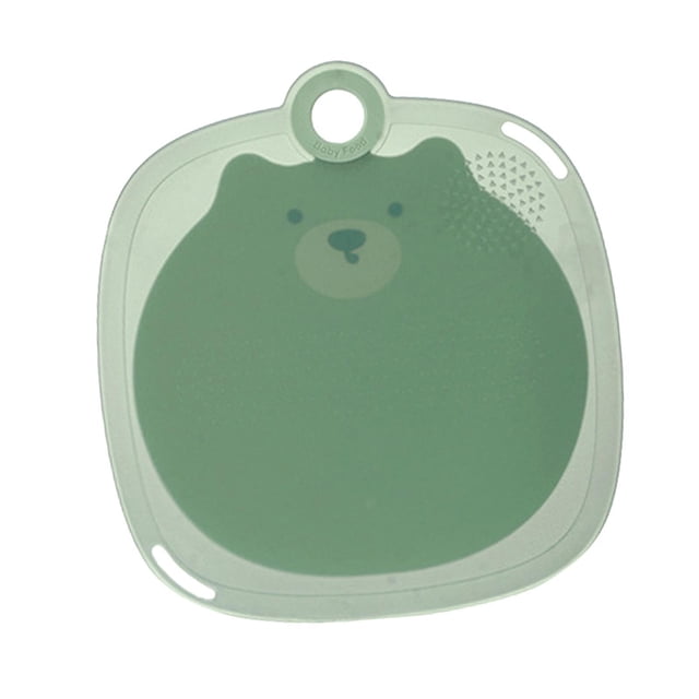 GROWTH TANK Cartoon Cutting Board Anti Slip Particles Surface Multipurpose Serving Board green small