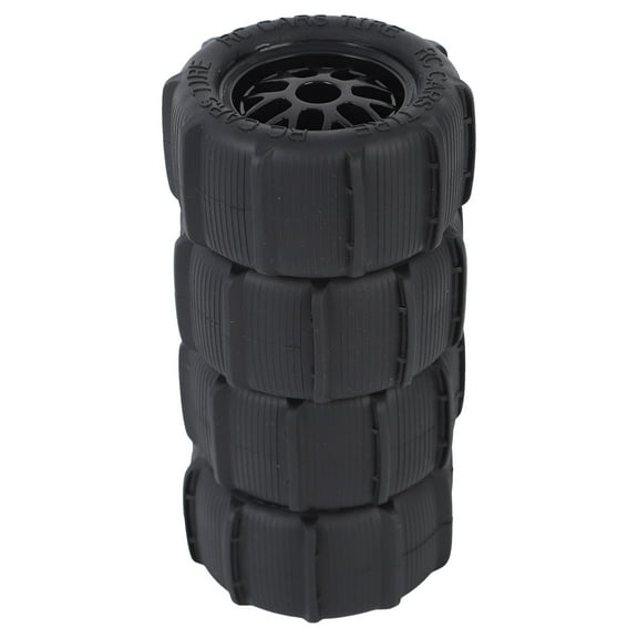 4 Pcs RC Beach Tires 1/14 1/16 1/18 Universal Rubber Plastic Good Grip Strong Cushioning Car Desert Wheels