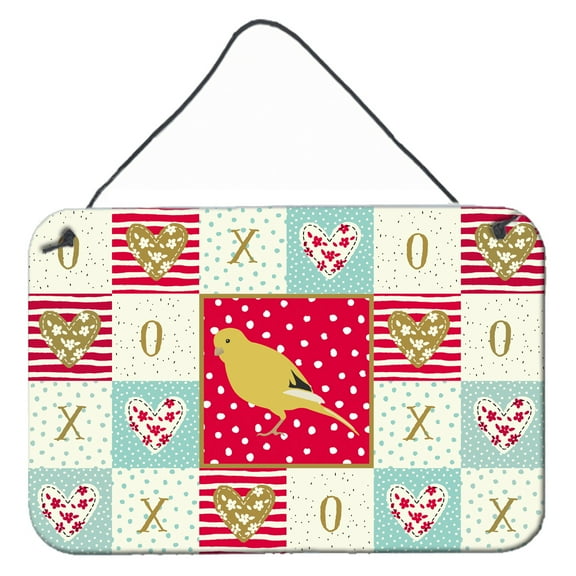 Carolines Treasures CK5501DS812 Border Canary Love Wall or Door Hanging Prints 8x12 multicolor