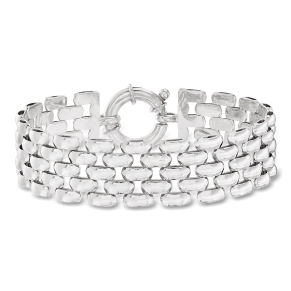 Ross-Simons Italian Sterling Silver Panther-Link Bracelet, Women's, Adult
